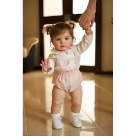 KAWAYII 26 Inch Reborn Toddler Baby Doll Princess Girl Realistic Newborn Doll Silicone Soft Vinyl Real Looking Reborn Baby Doll Toy Lifelike Set for Kids Age 3+…