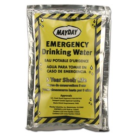 MayDay 2400 Calorie Bar and Water Emergency Survival MRE Ration Car and Bug Out Kit w/Free MayDay Poncho