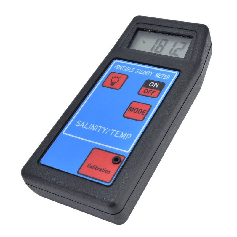 Portable Salinity TEMP Meter Multifunction Water Quality Analyzer for Aquarium