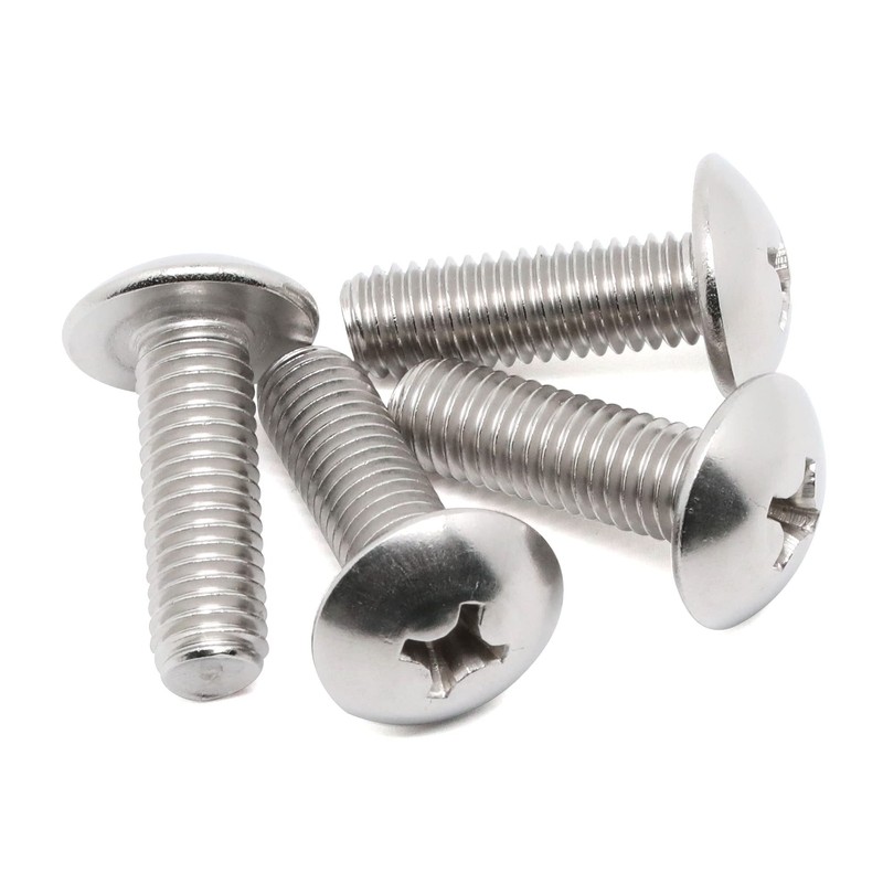 MewuDecor 1/4-20 x 5/8" Truss Head Machine Screws, Full Thread,