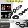 Mardatt 175Pcs 7 Sizes Rubber Washers Assortment Kit, 10/12/16/18/20/25/30MM Flat