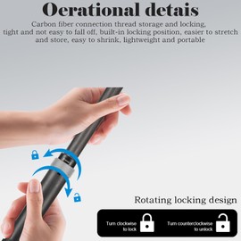 1.2 m Invisible Carbon Fiber Selfie Stick for insta360 x4 Insta 360 x4 x3 x2 x gopro Hero 13 12 11 10 9 8 7 6 5 Sport Camera Accessories (Grey)