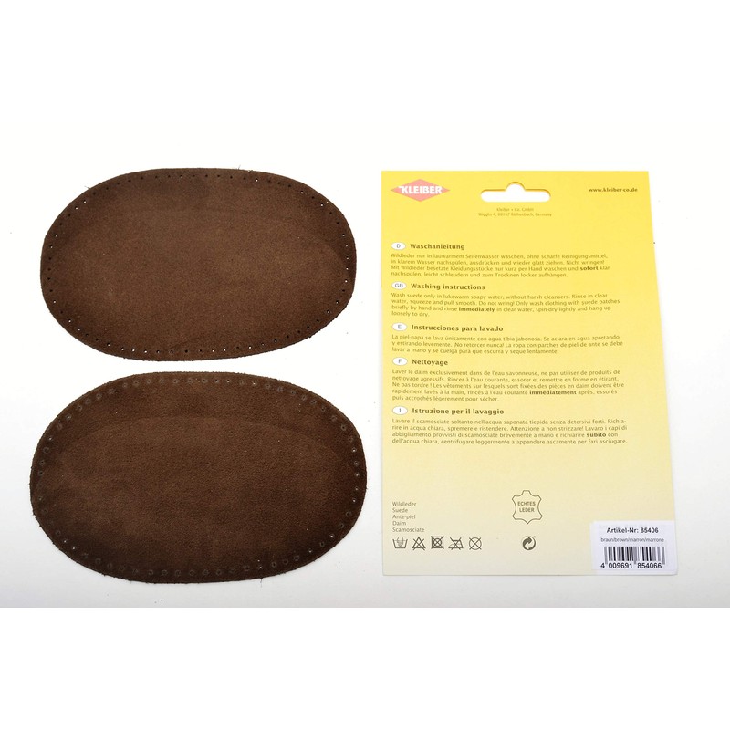 Kleiber Large Suede Sew on Trouser/Arm Patches-Brown
