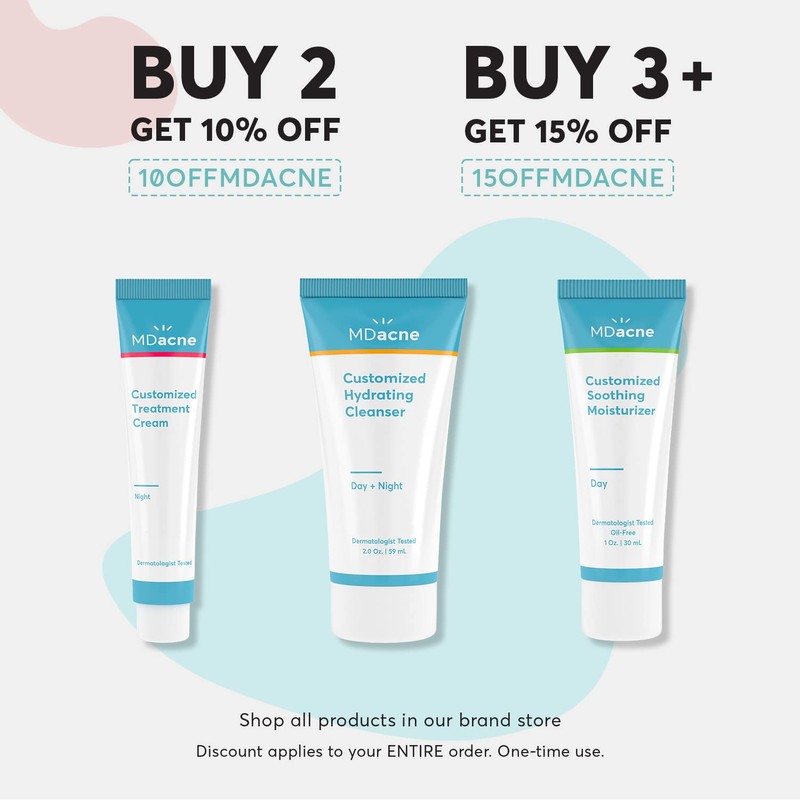 MDacne – Retinol 0.25% and Niacinamide 2% Cream, Reduces Blemishes