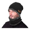 Song Ting Conjunto Gorro Bufanda Frío Tejido Lana Unisex Moda