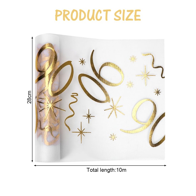 Gold Table Decoration, Birthday Decoration, Table Runner, Table Runner for