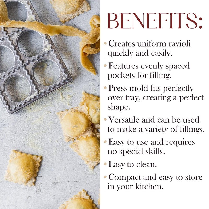 Bellemain Ravioli Maker Press | Pelmeni Mold, Pierogi Press, Potsticker