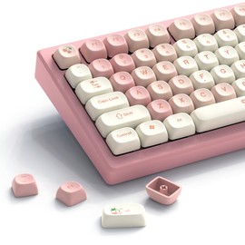 Womier PBT Keycaps – Teclas 75 por ciento, MOA Keycaps Dye-Sublimation, juego de teclas de teclado personalizadas para teclado mecánico Cherry MX 61/64/68/84/87/100/104/108
