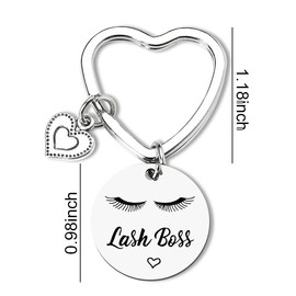 Lash Boss Key Chain Beautician Gifts for Women Best Friend Party Esthetician Supplies Lash Tech Artist Birthday Supplies Gift for Daughter Sister Girlfriend Christmas Gifts Cosmetologist Accessories