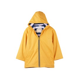 Hatley Kids Zip-Up Rain Jacket, Yellow, 6 Years