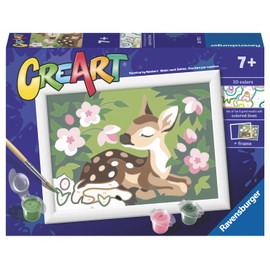 Ravensburger CreArt Paint by Numbers Kit Flower for Kids and Adults Ages 7 and up, Craft Kit for Kids, Green