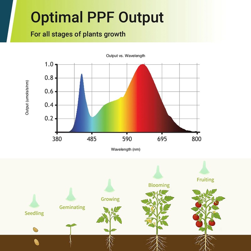 GT-Lite LED Plant Grow Light Bulbs Full Spectrum with 13.09