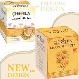 Cha4Tea 36-Count Pure Camomile Herbal Tea Pods Compatible with Keurig Brewers - Bedtime/Sleep-well/Nightly Calm/Relaxing Tea