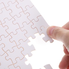 Toddmomy Blank Puzzle White Jigsaw Puzzles White Blank Puzzle Decorating Puzzle for Decorating Boys Girls Art Activity Wedding Birthday Party Supplies