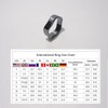 Hematite Rings Wave Black Band Ring for Women Hematite Crystal