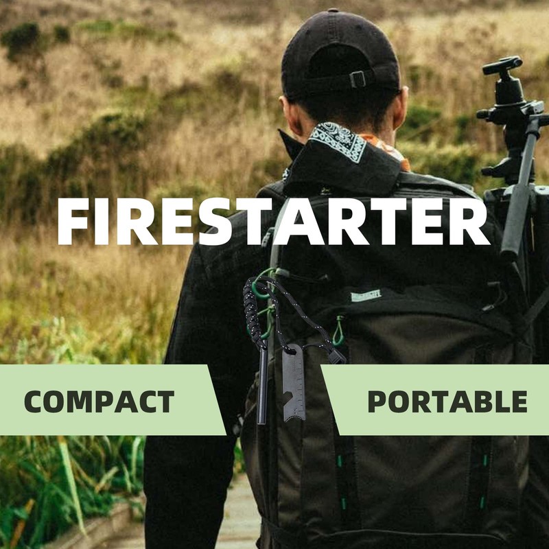 Survival Tool Fire Starter,Ferro Rod Fire Starter Kit & Backpacking