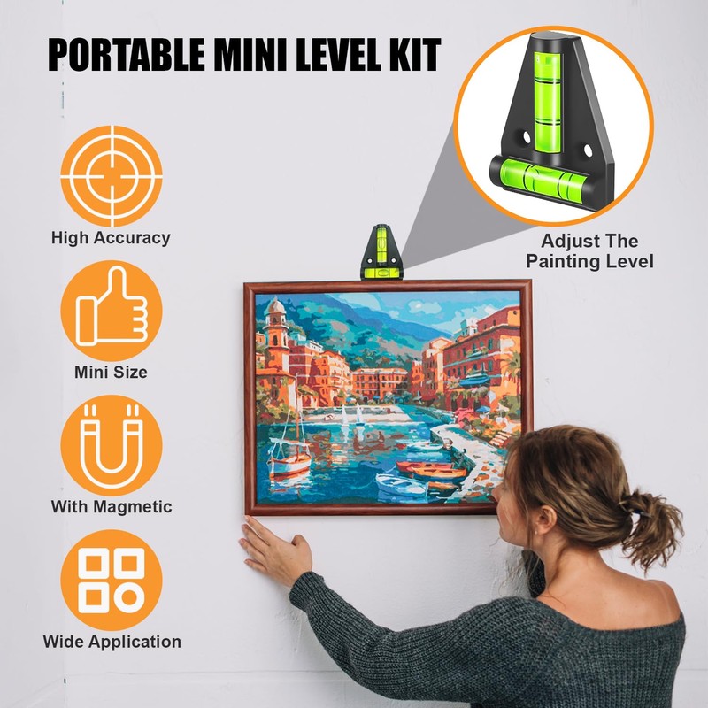 Portable Mini Level Kit Bubble Pocket Level Tape with Magnetic