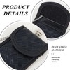 2 Pieces Woven Key Bag, Pu Leather Key Bag, Signal