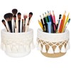 Pack of 2 Brush Holders, Storage Basket Braided Small, Boho