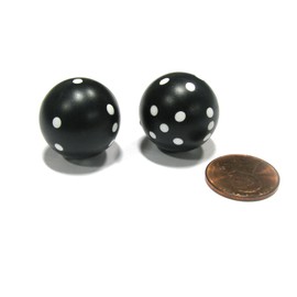 Koplow Games d6 Black w/White (2)