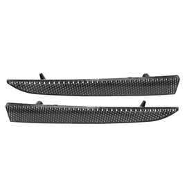 IKON MOTORSPORTS, Rear Bumper Reflectors Compatible With 2016-2024 Chevy Camaro, Smoke Sticker Replacement Strip 2PC, 2017 2018 2019 2020 2021 2022 2023