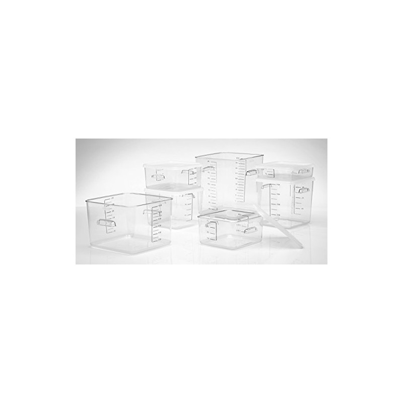 Rubbermaid Commercial contenedor Ahorra Espacio, Solo contenedor, Transparente