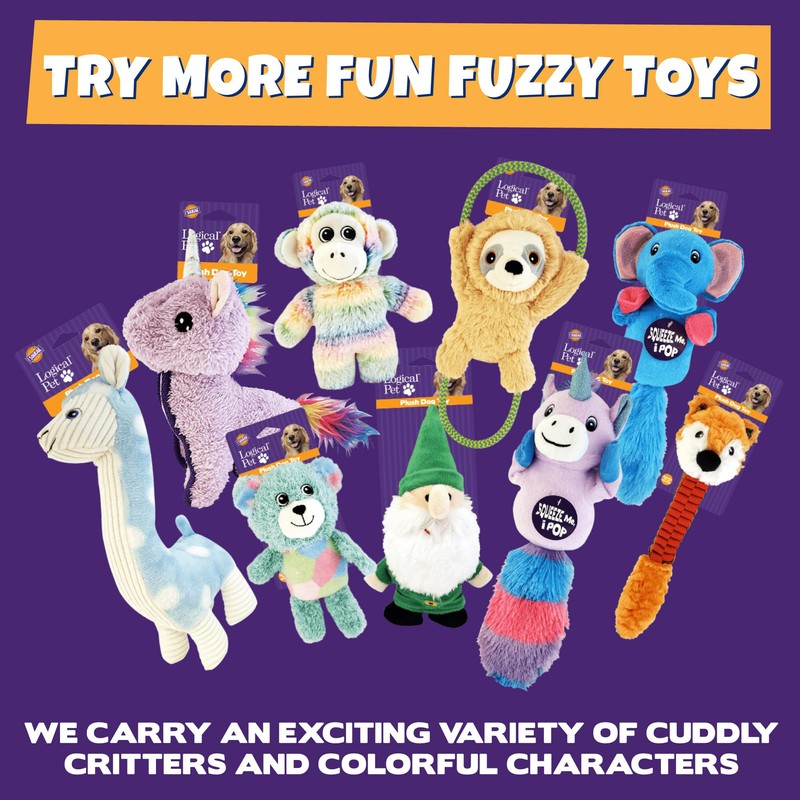Pet Factory Logical Pet Patchwork Squeaky Plush Dog Toy, Randomly