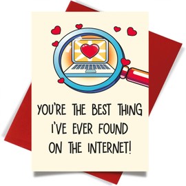 Cheerin Valentines Day Cards for Him and Her - Sweet Romantic Greeting Card with Envelope - Anniversary Card for Husband Wife Girlfriend Boyfriend