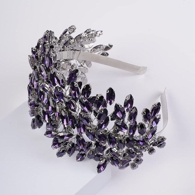 JWICOS Diadema de cristal para novia, accesorio para el cabello