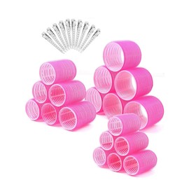 Changyeah Size Hair Roller Sets with Clips,28 pack Hair Curlers Rollers,3 Size Self Grip Hair Curlers Rollers for Long Medium Short Thick Fine Thin Hair Bangs Volume