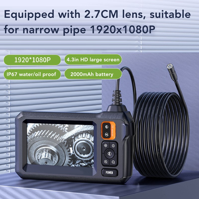 Endoscope Camera with Light IP67 Waterproof 1080P HD Sewer Inspection
