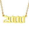 U7 2000 Year Gold Chains Chokers Necklaces y2k Necklace
