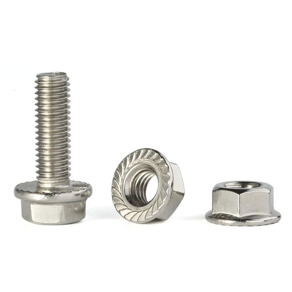 20 Sets M6-1.0 x 12mm Flanged Hex Head Bolts Hexagon
