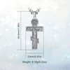 INFUSEU Orthodox Cross Necklace Men Eastern Orthodox Christian Gifts Russian