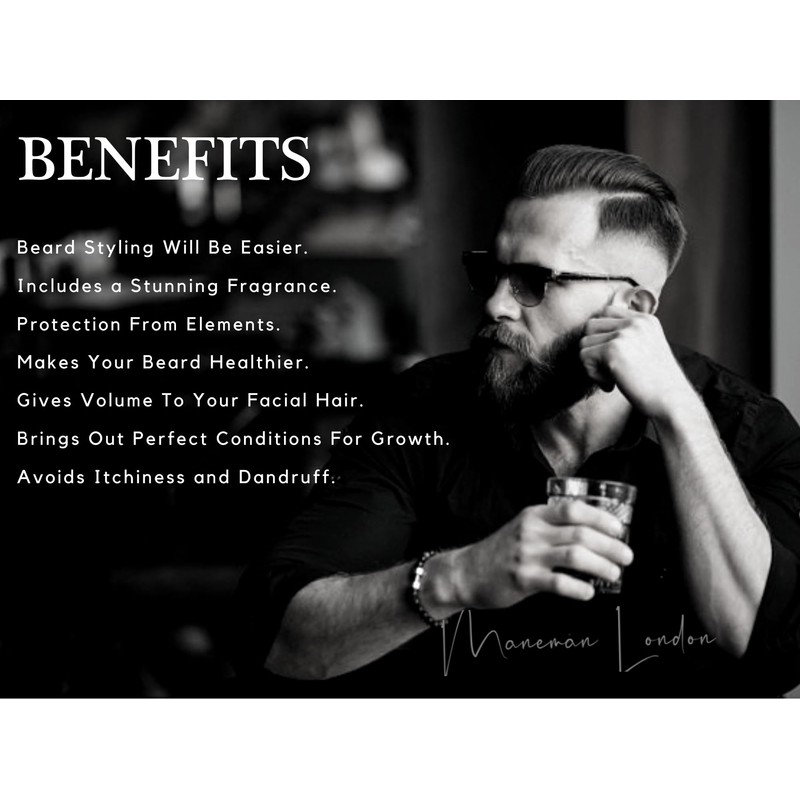 Maneman London Vanilla Beard Balm For Men - Natural Beard