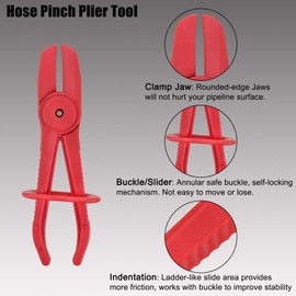 YSTOOL Hose Clamp Flexible Line Pliers Set Soft Pipe Tube Pinch Plier Tool 3PCS Red Kit for Brake Hoses Fuel Hose Water Lines Gas Line Coolant Hose Radiator Hose Effective Length 3/4" 1-1/2" 3-1/8"
