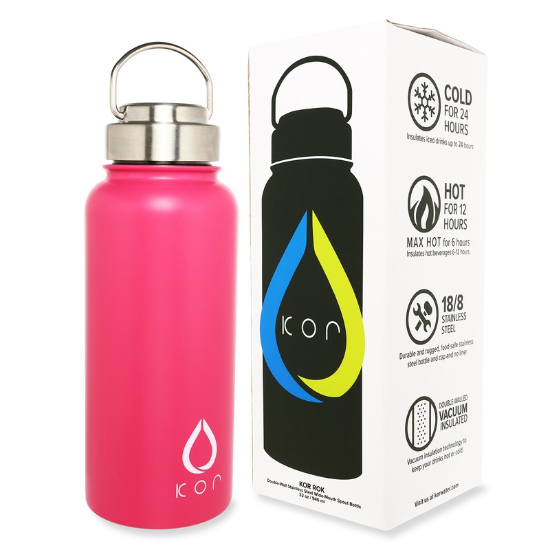 Kor ROK sports water bottle - 940ml - Pink Quartz