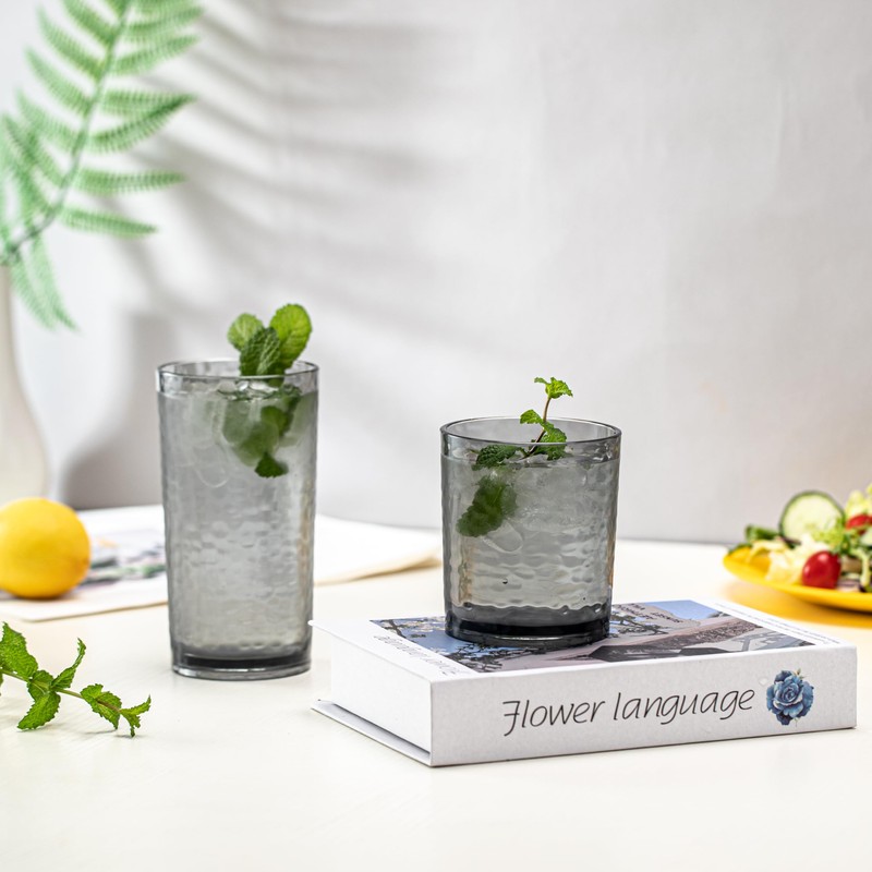 KX-WARE 14-ounce and 20-ounce Acrylic Glasses Plastic Tumbler, set of
