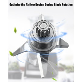 HUFEWU Blender Blade Assembly Fit for MX1000 MX1100 MX1200 MX1000XTX MX1500XTXP MX1200XT Replace 503397 Cutting Blade Assembly, Stainless Steel, Silver White