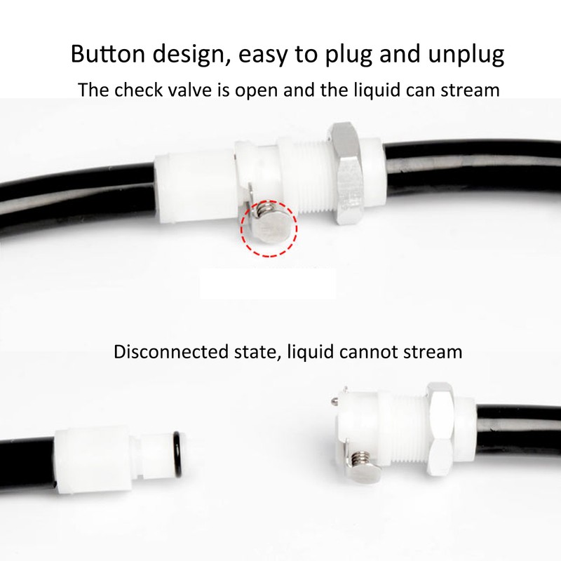 Computer Water Cooling Quick Connector Two Ends Disconnected Length 85mm