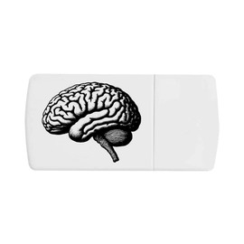 'Human Brain Side View' Pill Box with Tablet Splitter (PI00032440)