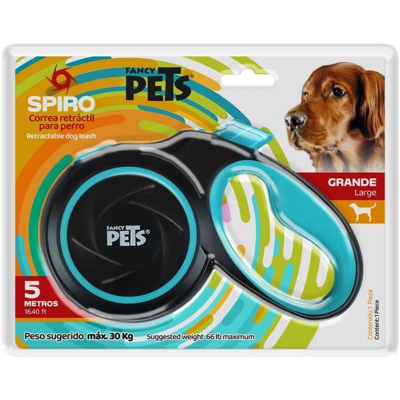 Fancy Pets Correa Retráctil para Perro Spiro, 5 m, hasta