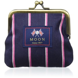 Marushin 0405004000 Coin Case, UK MOON (W x H x D): 4.9 x 3.5 x 0.8 inches (10 x 9 x 2 cm), Blazer Stripe, Navy, Made of British MOON Fabric