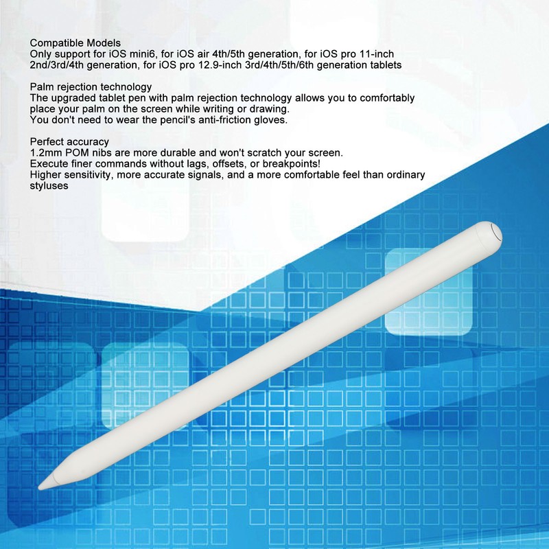 Active Capacitive Stylus Pen for IOS Tablet Bluetooth Connection Magnetic