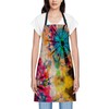 Smooffly Rainbow Tie Dye Vintage Apron Adjustable Apron Cooking Kitchen