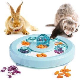 Cozioz Blue Feed Finder Toy for Guinea Pigs, Rabbits, Chinchillas, and Hamsters – Interactive Small Animal Toy and Accessory