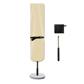 Junkogo Patio Umbrella Cover for 7-11ft Market Umbrella & 15 Ft Double-Sided Umbrellas, Durable 420D Oxford fabric Umbrella Covers, Waterproof Parasol Cover with Rod.(Beige)