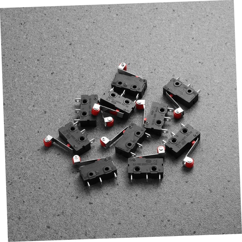 Mobestech 12pcs Micro Lever Roller Switches 250v 5a Spdt 1no