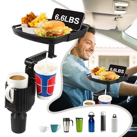 Protable Car Cup Holder Expander Drink Cup Holder for Car Cup Holder Phone Mount Car Food Tray for Eating All Purpose Car Cup Holder for Truck Car Snack French Organizer Road Trip Accessories