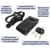 Kohlburg Small And Lightweight Folding Bicycle Lock, Weight: 690 g,
